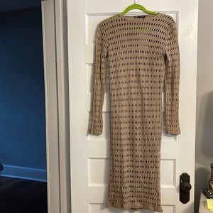 Zara knit long sleeve midi dress